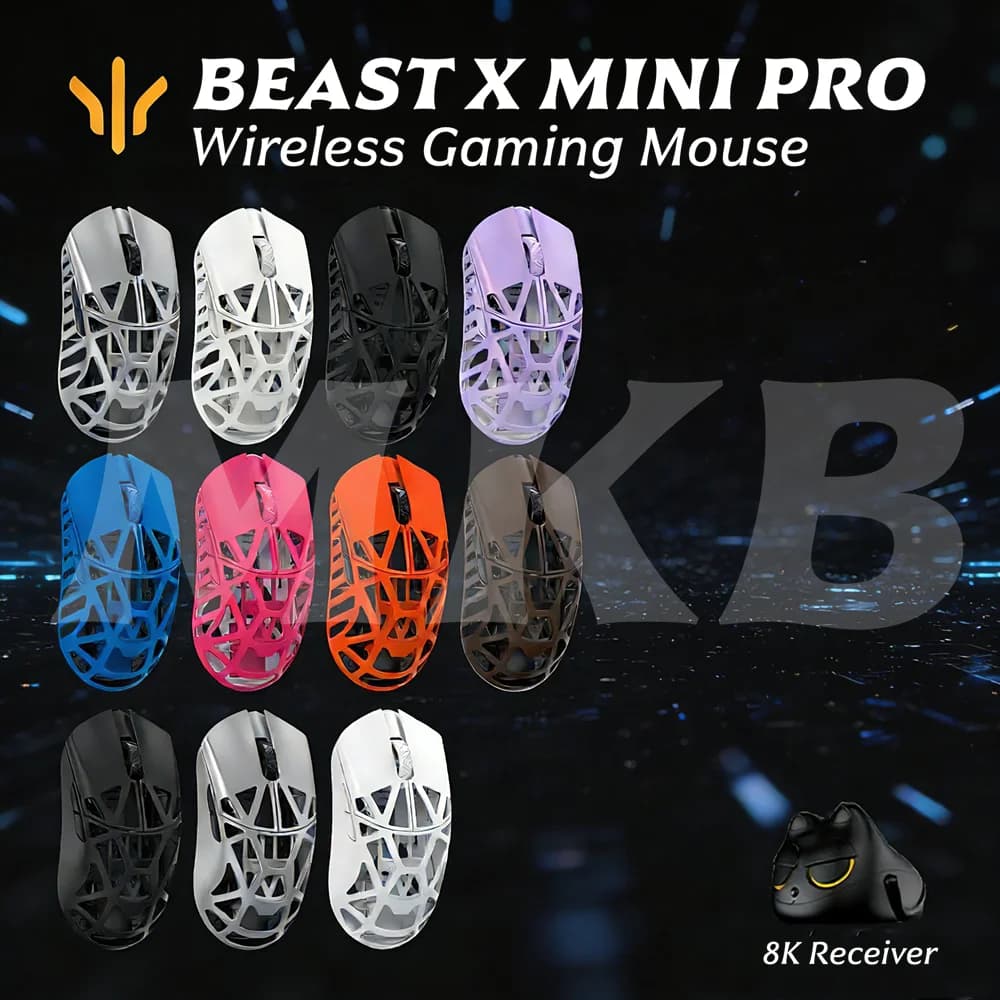 WLMOUSE BEAST X MINI PRO Mouse wireless PAW3950hs Sensore Nordic 52840 Chip in lega di magnesio FPS Mouse da gioco 34g Gamer Office