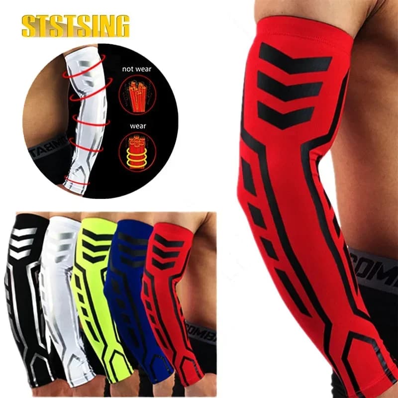 1 piece of external compression sleeves breathable man woman arm sleeve for basketball volleyball baseball cycling tennis race