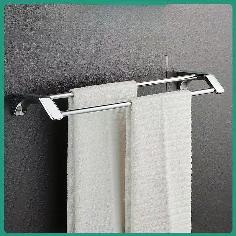 Porta asciugamani doppio da bagno in acciaio inossidabile nero opaco, porta asciugamani da bagno, porta asciugamani, accessori da bagno