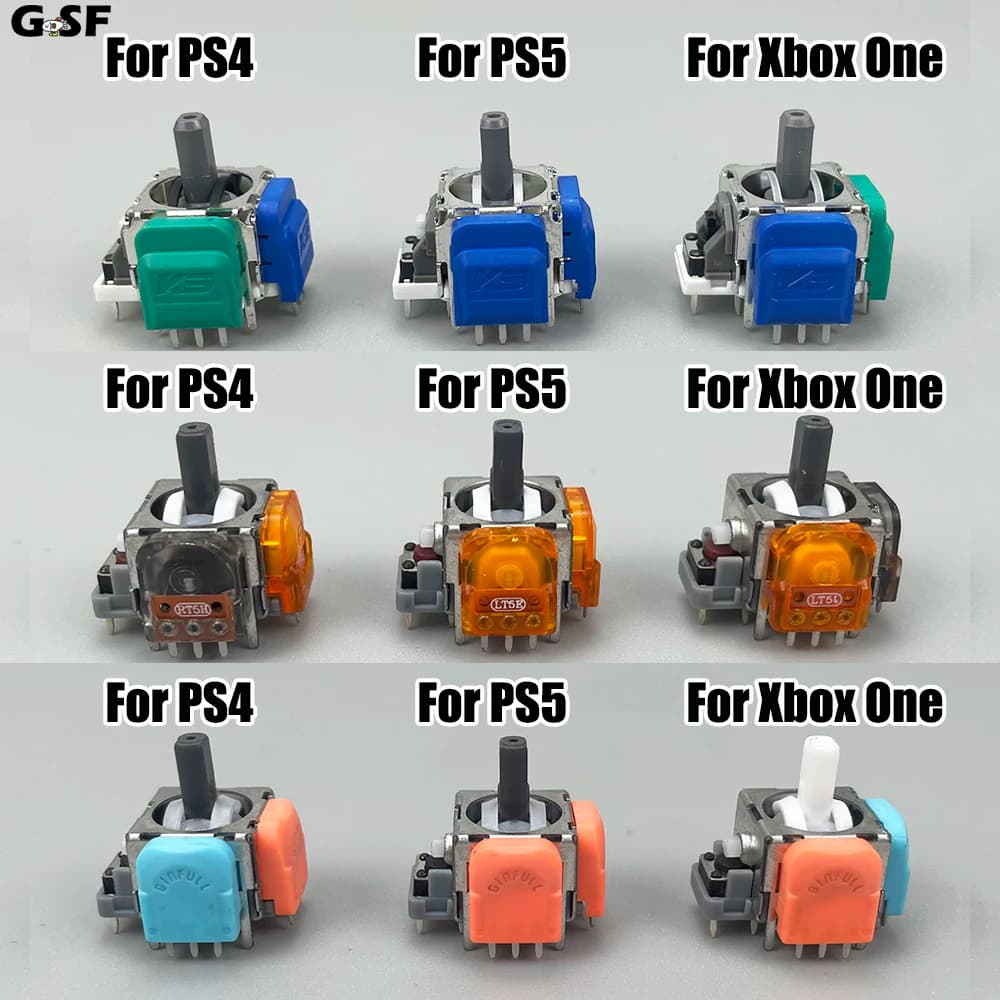 K-SILVER JS13 PRO/GINFULL DS13 MAX TMR Joystick for PS5 PS4 Xbox One Series Anti-Drift Electromagnetic 3D Analog TMR ThumbStick