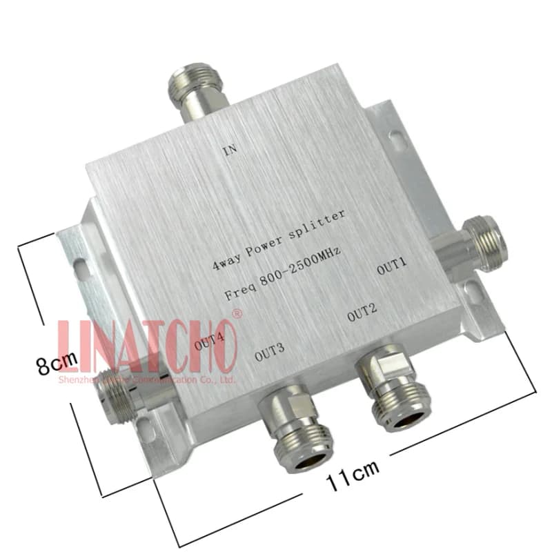 N Tipo Femmina GSM 3G 4G WIFI 800-2500 MHz Ripetitore di Segnale 4 Modi Antenna Microstrip Power Splitter Divisore
