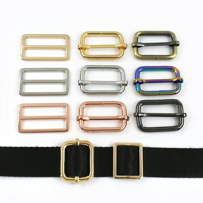 20/50 Pezzi Fibbia in Metallo da 16-50mm, Regolatore a Tripla Sponda per Cinghie, Collari per Animali Domestici, Accessori Fai-da-te per Borse