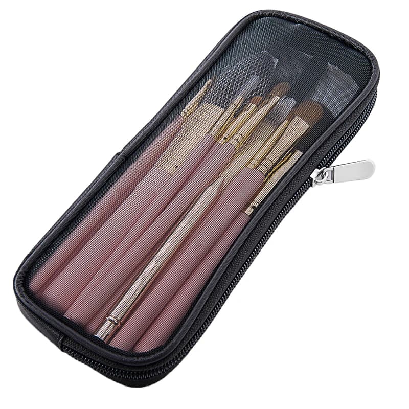 Pennello per trucco custodia da viaggio borsa da toilette cosmetica Organizer per uomo donna strumenti di bellezza Mesh Dopp Kit Pouch Wash Storage accessori