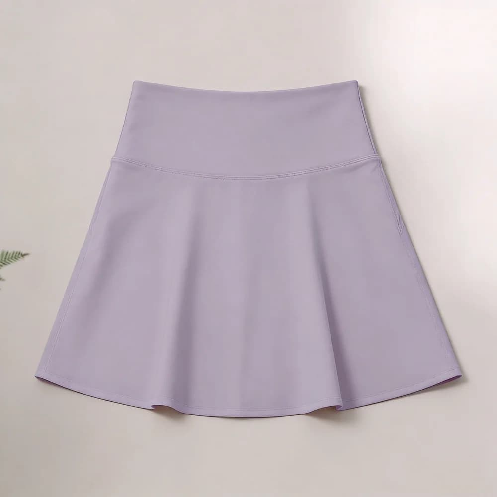 Super High Waist Nylon Pocketed Skirt Women Tummy Control Anti Slip Workout Running Yoga Golf Tennis Cycling Skirt