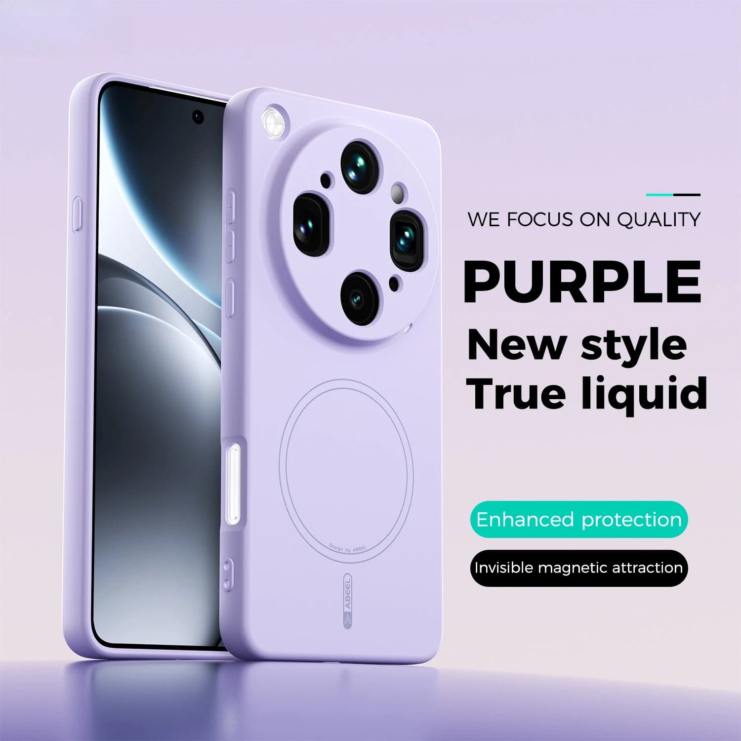 Cover Protettiva Morbida in Silicone Liquido Effetto Seta per OPPO Find X9 Ultra, Find X9 Pro, Find X8, Compatibile con Ricarica MagSafe