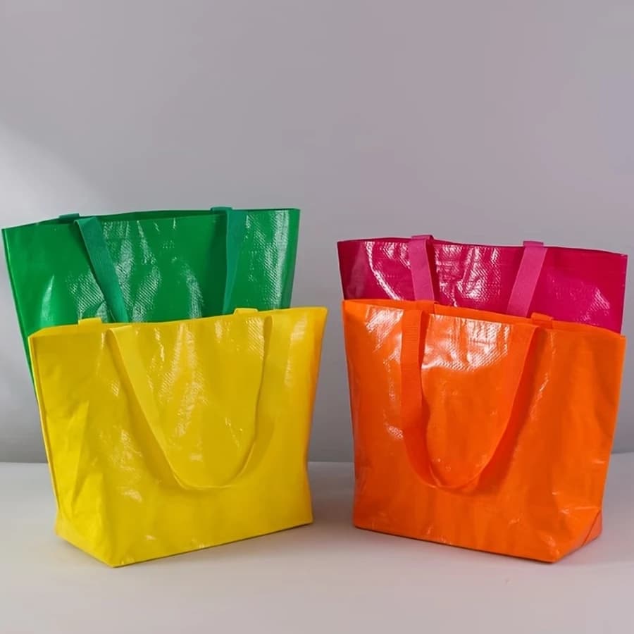 Bright Orange Heavy-Duty Tote Bag Reusable, Durable Shopping and Merchandise Bag, Ideal for Clothing Stores and Gift Bags