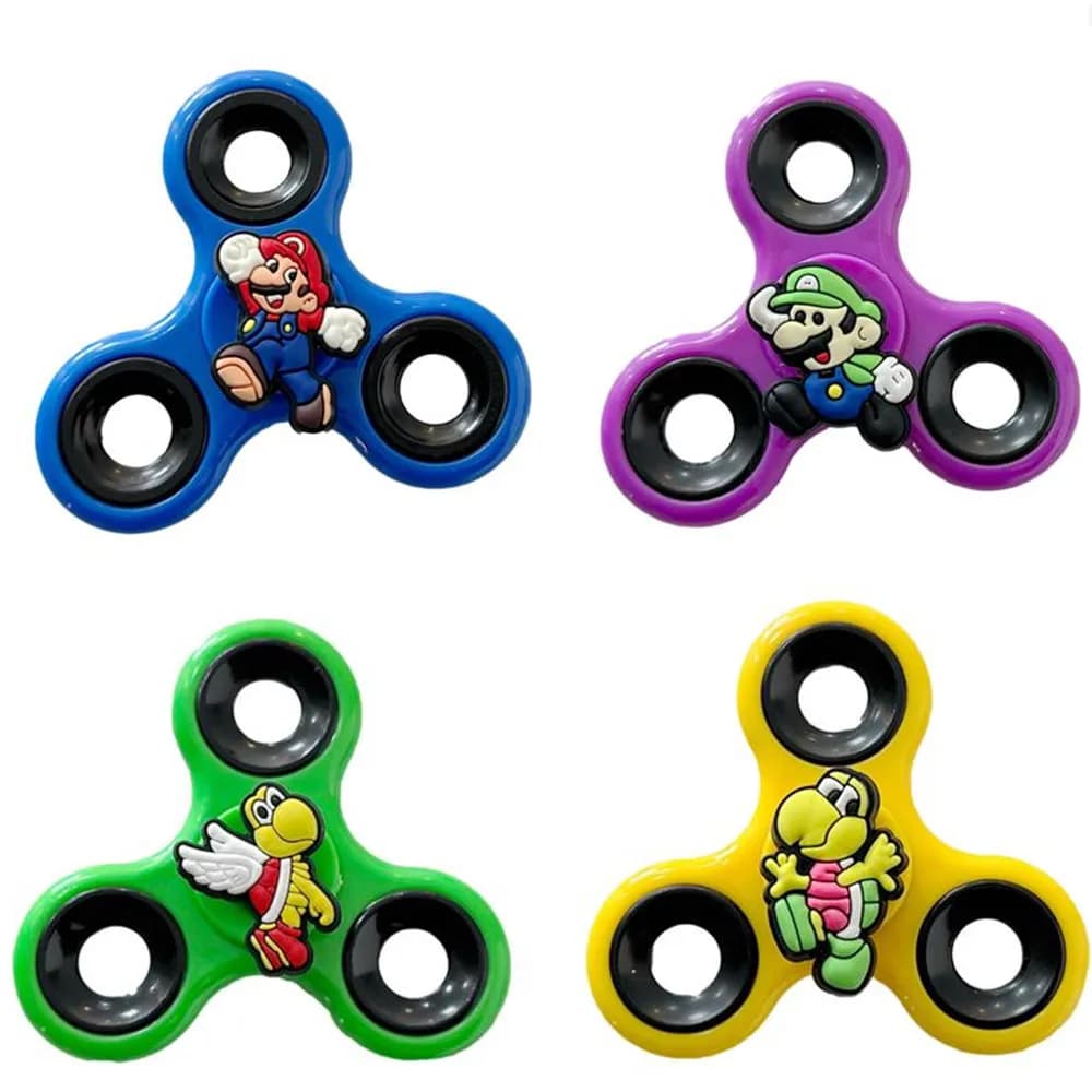 1 Pezzo Giocattolo Super Mario Bros. Action Figure Fidget Spinner Principessa Peach Modello in PVC Antistress Spinner Manuale Regalo per Bambini