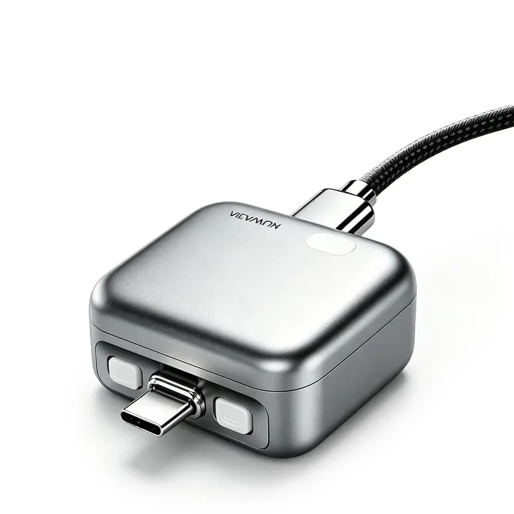 Adattatore Type-C con Scollegamento Automatico alla Carica Completa, Protezione da Sovraccarico, Separatore di Ricarica, Spina di Sicurezza per Scollegamento Durante la Ricarica Notturna