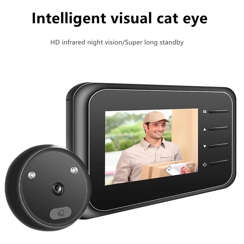 Videocitofono da 2,4 pollici Spioncino Campanello Videocamera Video-occhio Registrazione automatica Anello elettronico Vista notturna Spioncino digitale Ingresso Sicurezza domestica