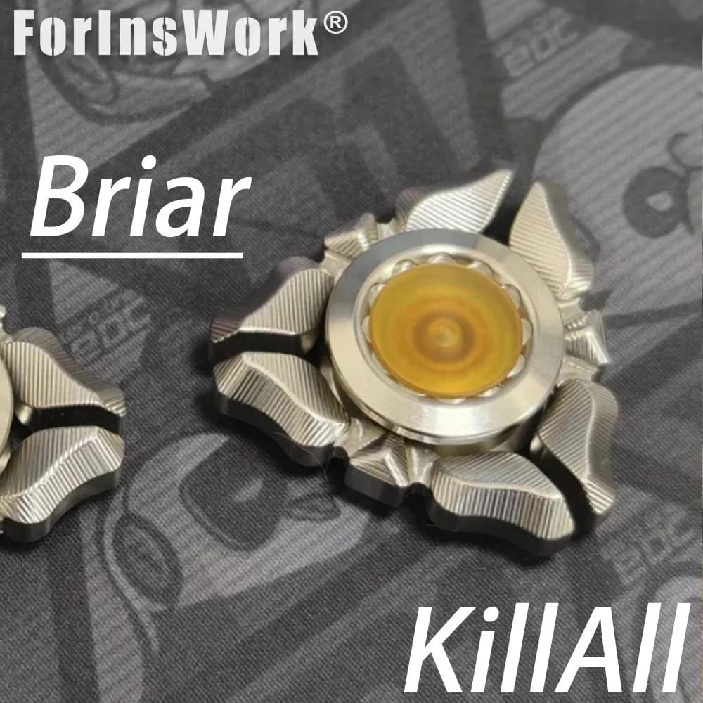 KillAll EDC Briar in Acciaio Inossidabile con Nucleo PEI, Versione con Quattro Diverse Configurazioni Disponibili, Fidget Spinner in Metallo