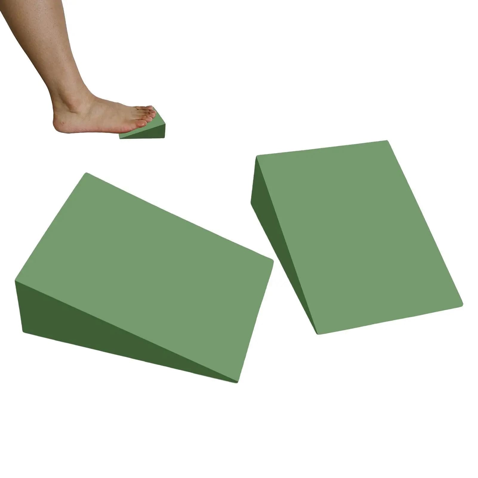 1Pairs Yoga Wedge Blocks EVA Foam Yoga Wedge Stretch Slant Boards Exercise Yoga Block for Yoga Training Pilates