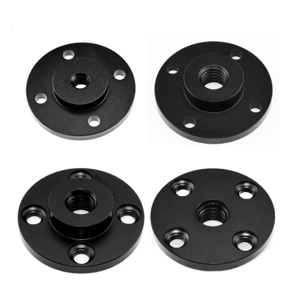 1/4 3/8 Thread Flange Mount Base Aluminum Tripod Connector Fixed Base With Installation Screws for Wooden Board Tabletop