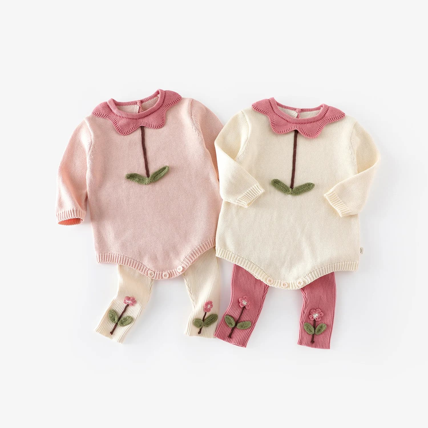 Set in Newborn Jersey, New Fashion with Collection to Flowers, Jacket and Pants, Complete Two Pieces Cute and Fashion
