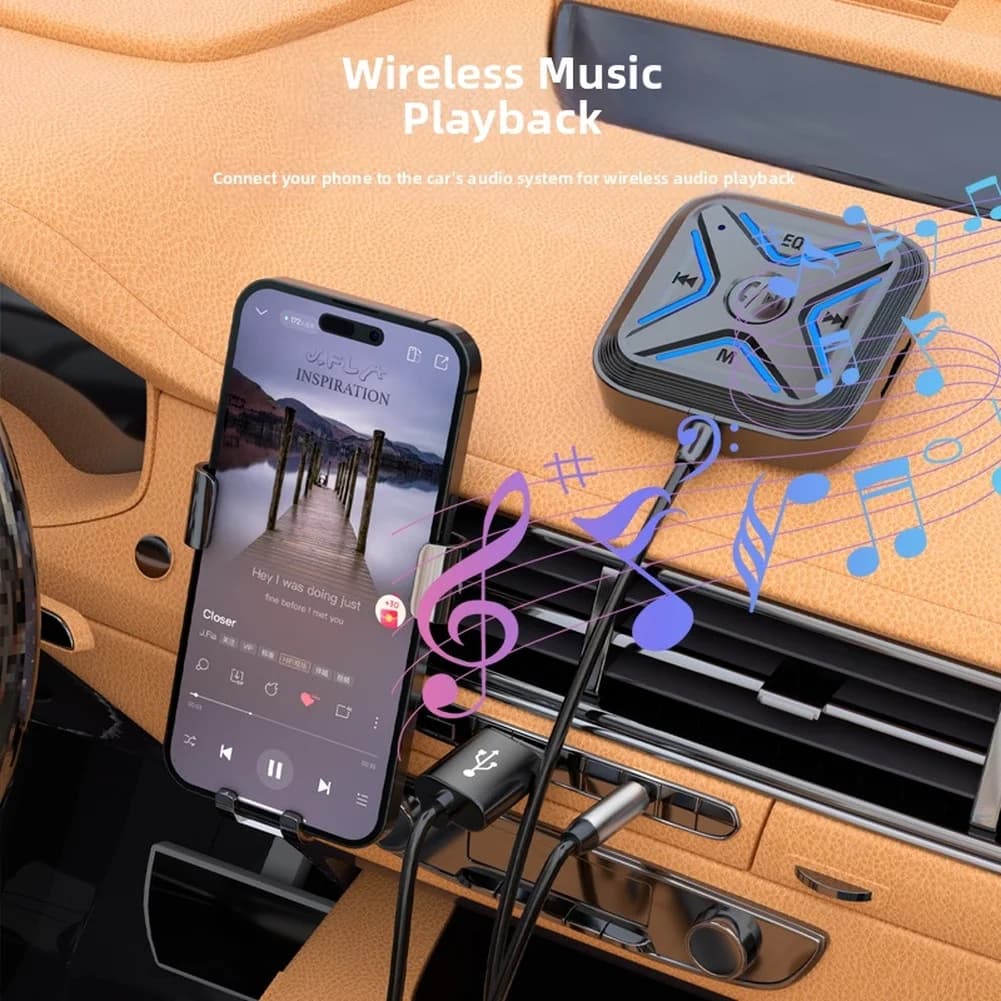 W21 Wireless Audio Receiver Converter 5 3 Wireless Audio Adapter With AUX TF Card Support Car-Mounted Audio Adapter Accessories