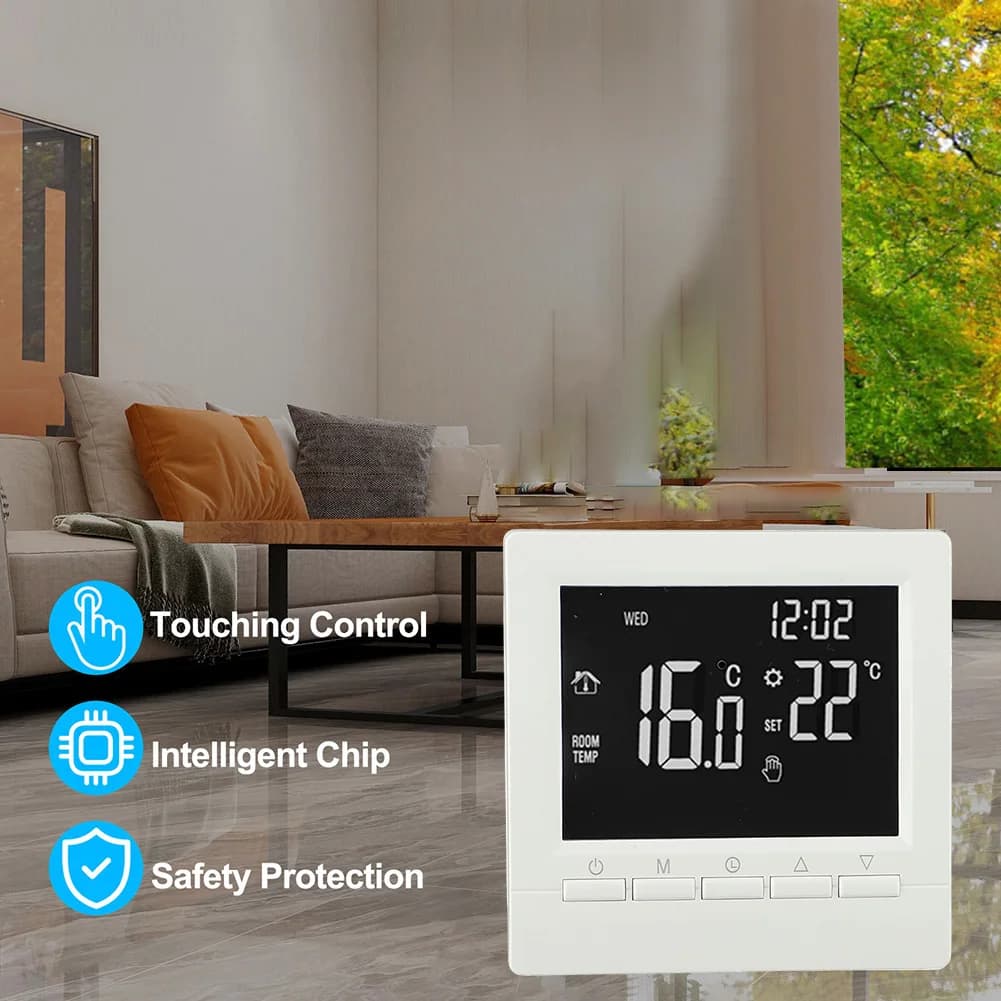 1PC Boiler Thermostat 110-230V Temperature Control With Child Lock Room Temperature Controller LCD Room Heating Home Smart Parts