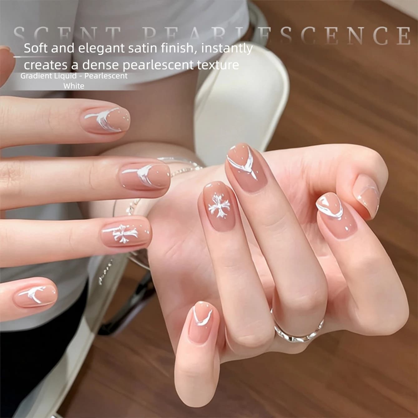 MIANEL 2026 Pearl White Blending Liquid for Nail Art DIY Handmade Quick Blend Satin Texture Water Gloss Professional Use