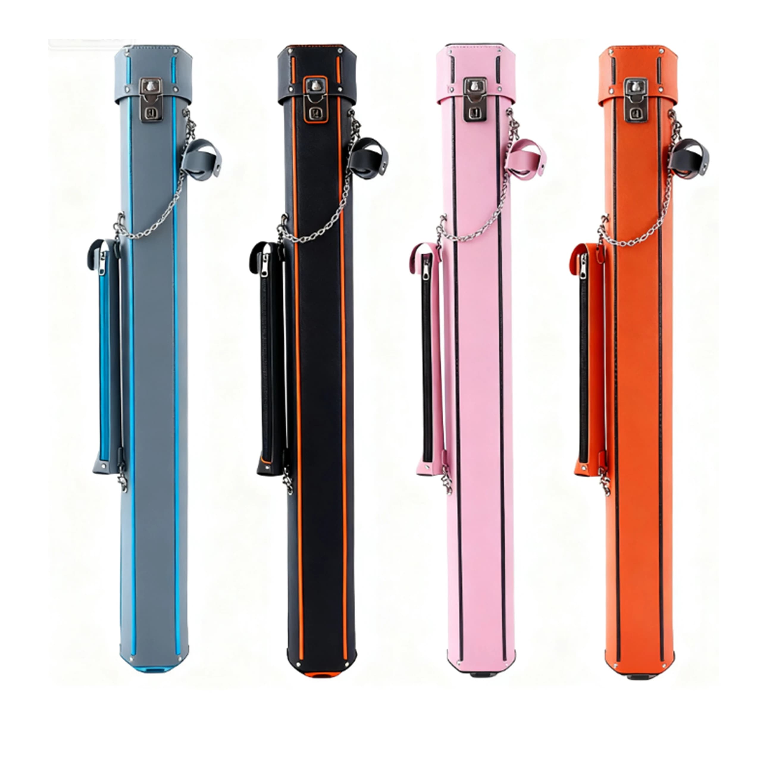 VIBRANT Custodia per stecca da biliardo in pelle rossa Scatola per aste da 3/4 5 fori per accessori da biliardo