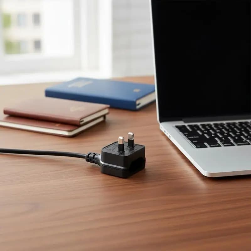Adattatore da Viaggio Convertitore di Corrente, Caricatore, Presa di Corrente Europea a 2 Pin (EU) a Presa di Corrente a 3 Pin (UK)