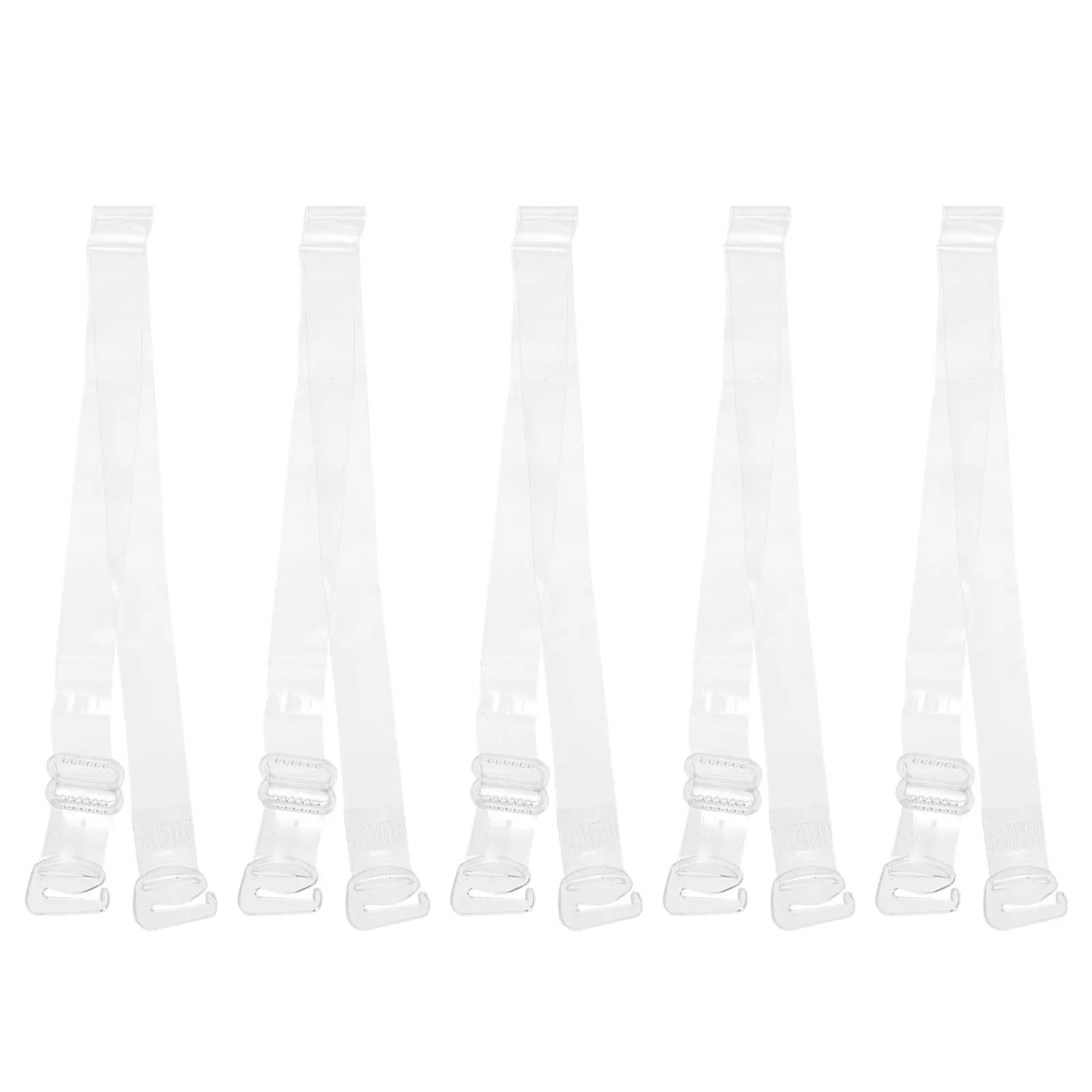 10 paia di spalline trasparenti per reggiseno, regolabili, comode e antiscivolo, per gonne e top con spalle scoperte.