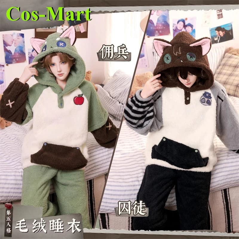 Cos-Mart Identity V Naib Subedar Pigiama di peluche Luca Balsa Prigioniero Costume Cosplay Mercenario Cos Inverno Casa Dormire Veste Nuovo