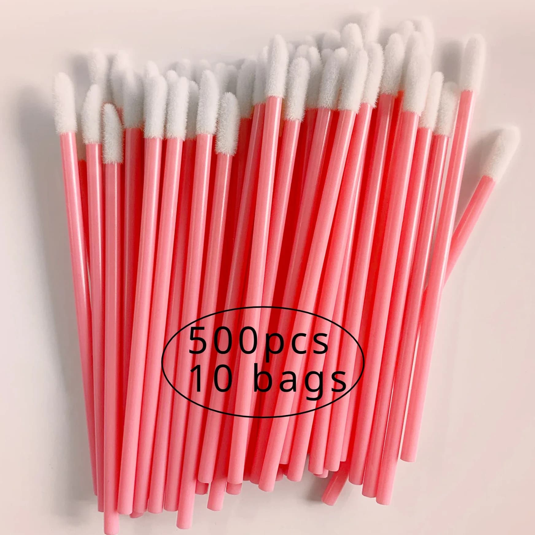 500 pcs Disposable Lip Brushes Lip Polisher Lipstick Applications Micro Makeup Brush Cleaner Tools for Eyelash Extension