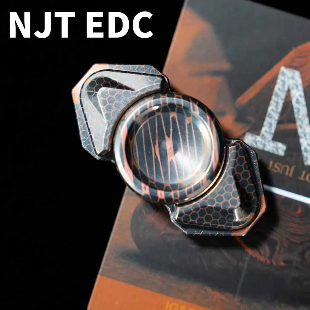 NJT EDC Vinda Superconduttore Fidget Spinner a due pale Punta delle dita Sport estremo Giocattoli Fidget per adulti Giroscopio