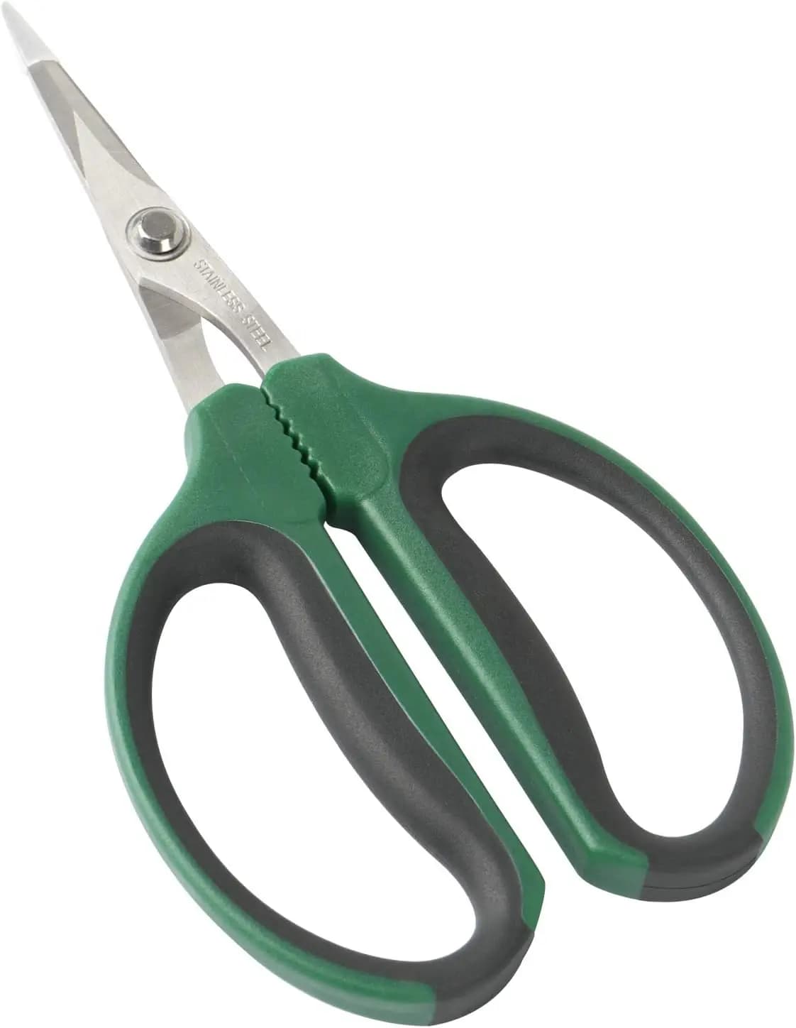 Forbici da Giardinaggio in Acciaio Inox da 6 Pollici, Lama Dritta da 40mm, Impugnatura Morbida con Punta Micro-Tip