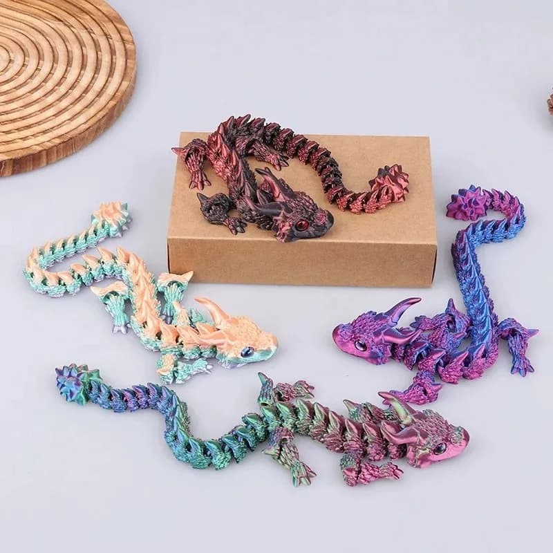 Creativo 3D Stampato Drago Ornamento Giocattoli Multi-Giunto Modello Drago Giunti Girevoli Mobili Ornamenti Per Il Desktop Giocattoli Per Bambini