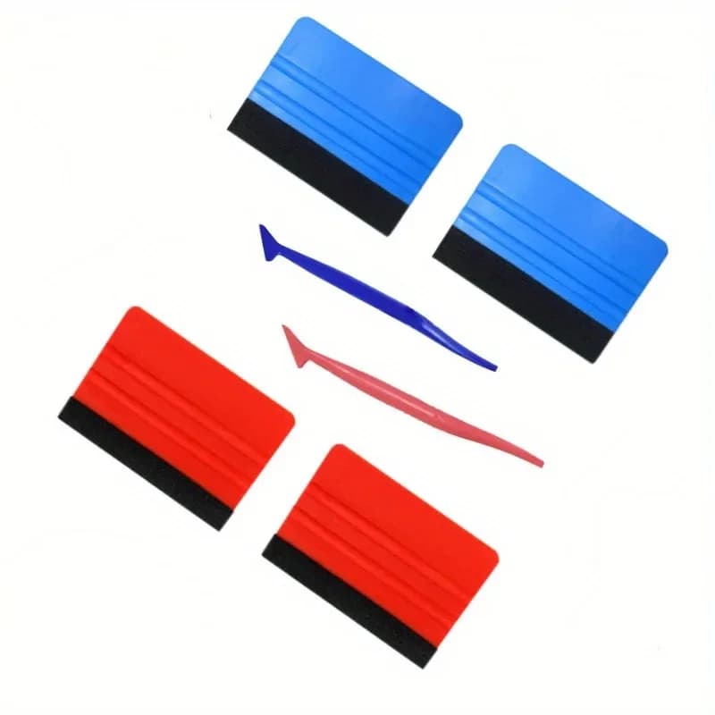 Kit di avvolgimento per auto Kit di strumenti per tinta per vetri per auto Kit di strumenti per tinta per vetri in fibra di carbonio Pellicola per avvolgimento adesivo Coltello per taglierina Kit di strumenti per avvolgimento in vinile per auto