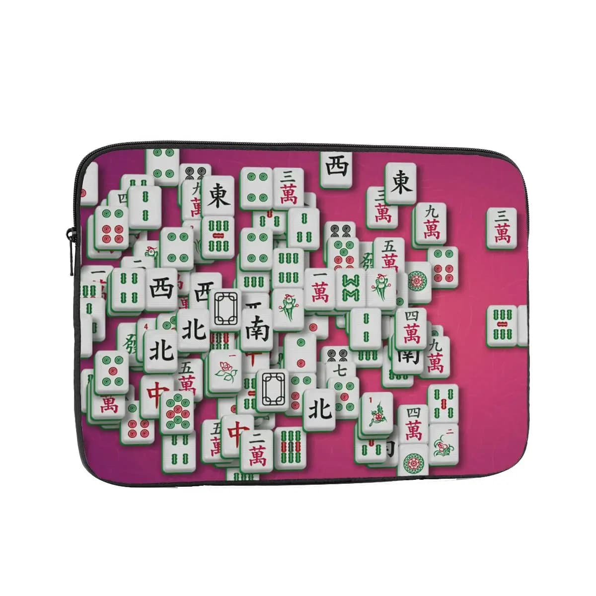 Mahjong Tile Pattern 4 Notebook Laptop Bag Case Pouch 10 12 13 15 17 Inch For Macbook Air Pro Tablet Shockproof Case Bag