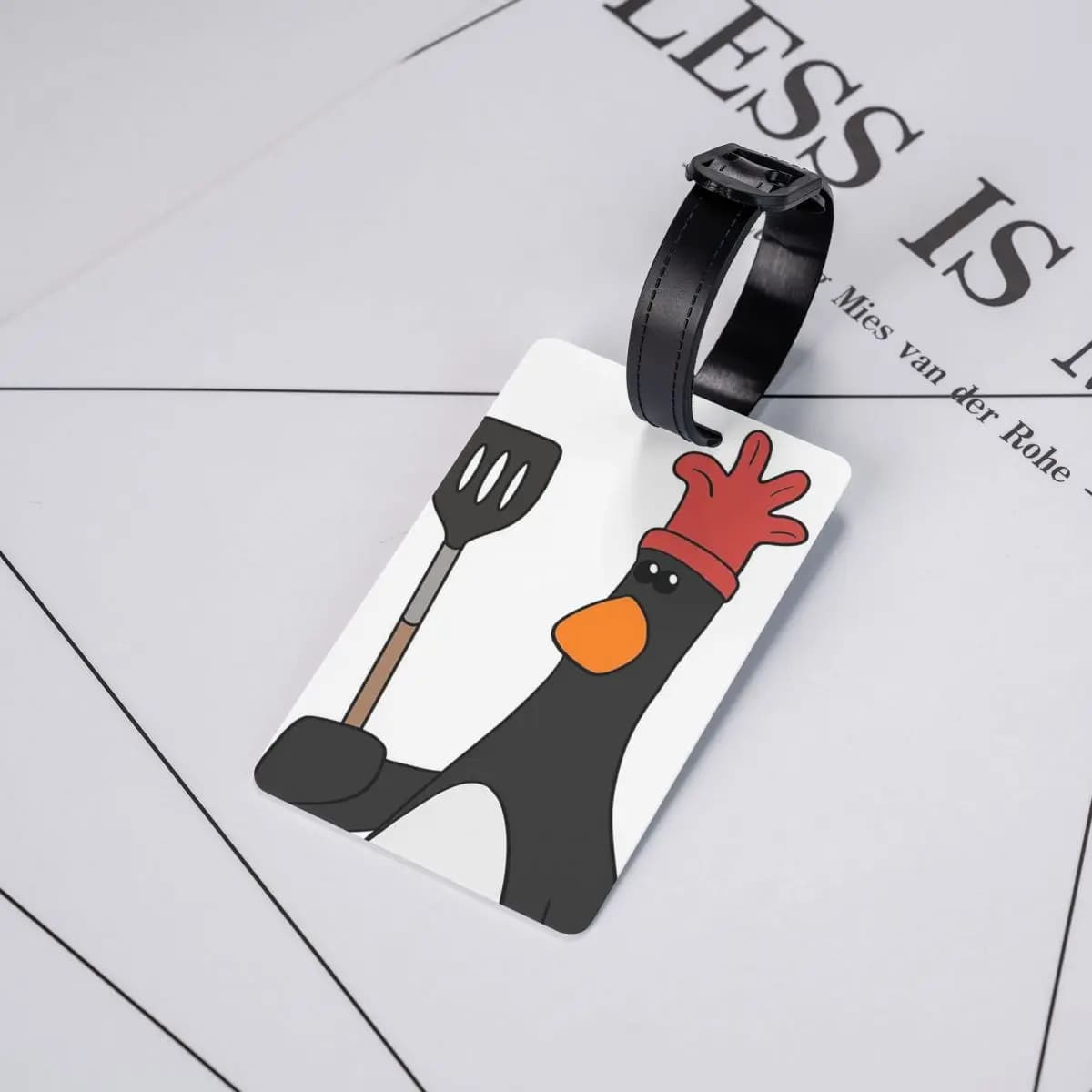 Etichette per Bagagli con Spatola da Cucina Feathers McGraw, Accessori per Valigie, Etichetta per Bagaglio da Viaggio, Porta Etichetta con Nome e Indirizzo