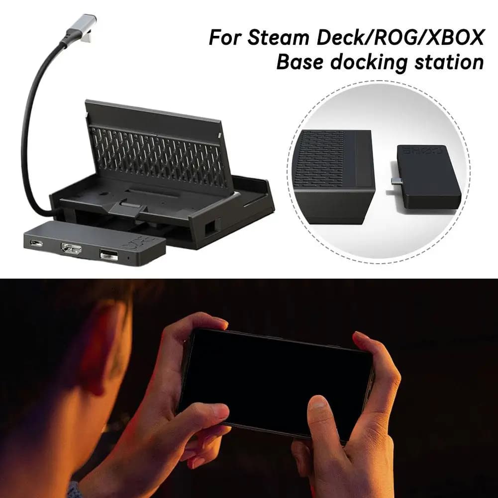 Hub USB-C 6 in 1 con Docking Station per Steam Deck, ROG Ally, Xbox X, Accessori per Console di Gioco Portatili