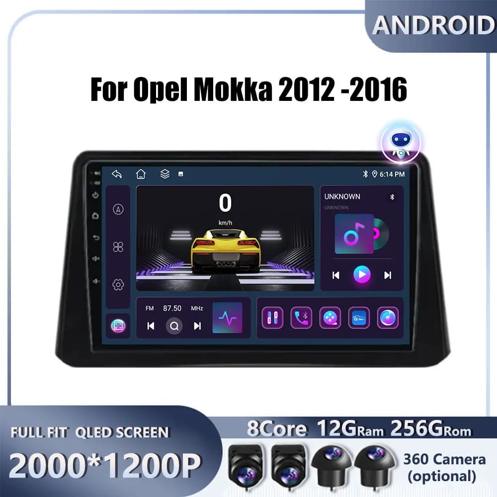 Per Opel Mokka 2012 2013 2014 2015 2016 Wireless Carplay Auto Radio Video Lettore Multimediale DSP Stereo QLED IPS Schermo No 2 din