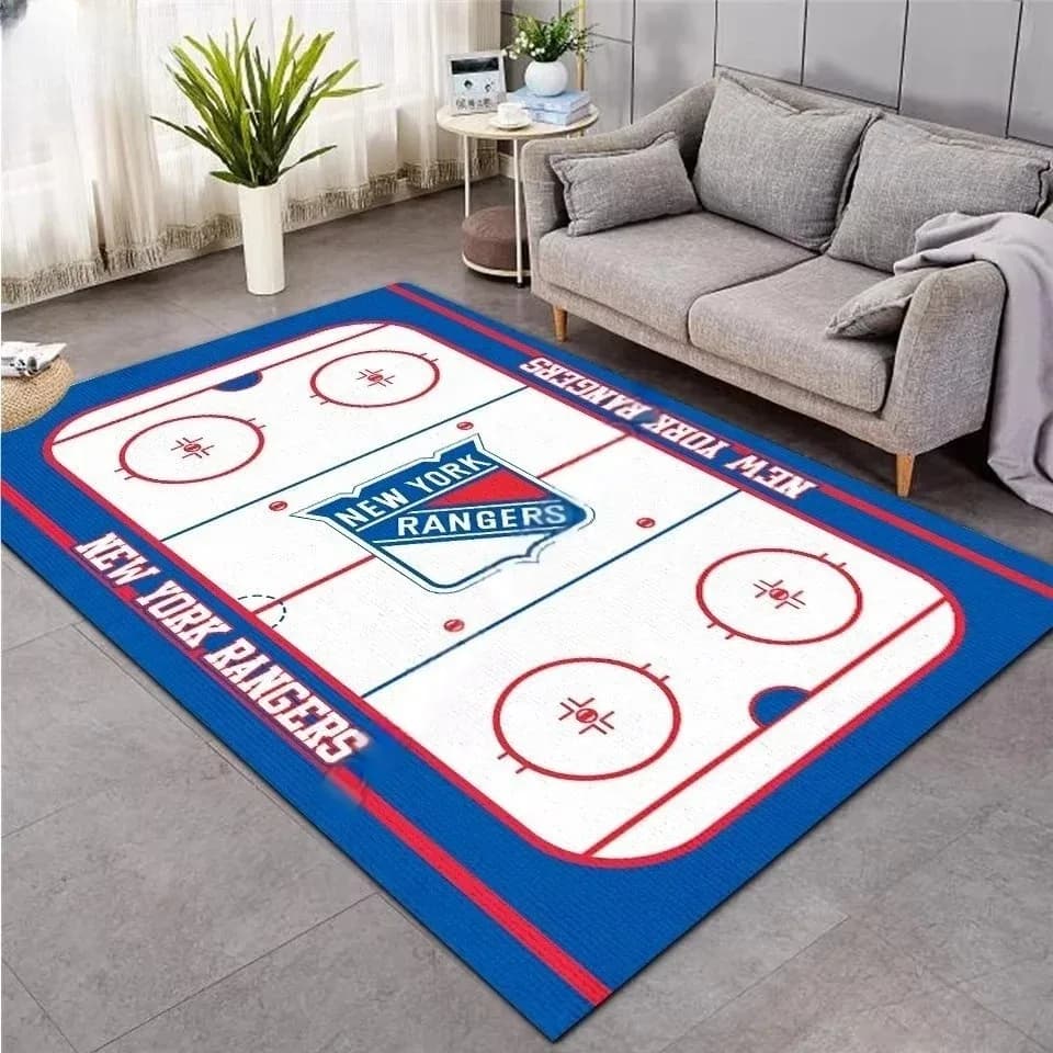 Tappeto 3D per hockey su ghiaccio per sala da pranzo e soggiorno Tappetino antiscivolo lavabile in lavatrice Tappetino sportivo morbido per camera da letto