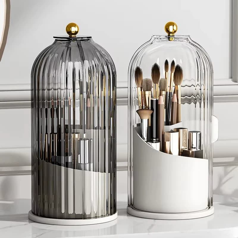 360 ° Door Makeup Brushes with Lid, Cosmetic Organizer of Luxury, Door Lipsticks and Matite Eyebrows, Box Container Shades