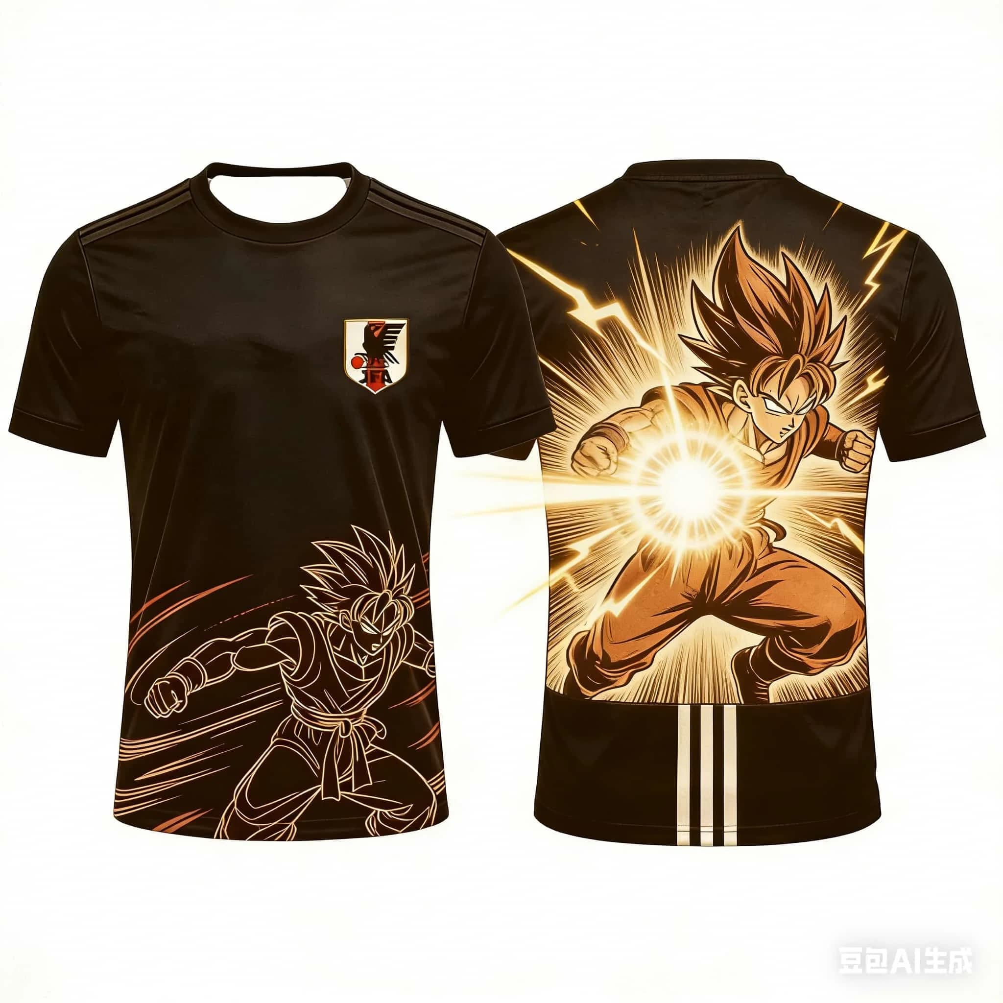 New 3D Football Shirt Printed Dragon Ball Goku 2026 for Men Adult - T-Shirt Football Special Soul