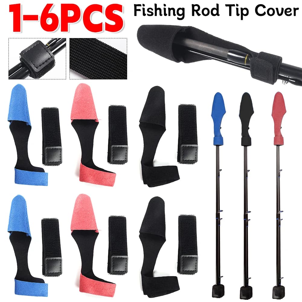 Canna da pesca Tie Tip Cover Straps canna da pesca Fastener Bandage Sleeve canna da pesca Tie Tip Pole Protector Case attrezzatura da pesca alla carpa