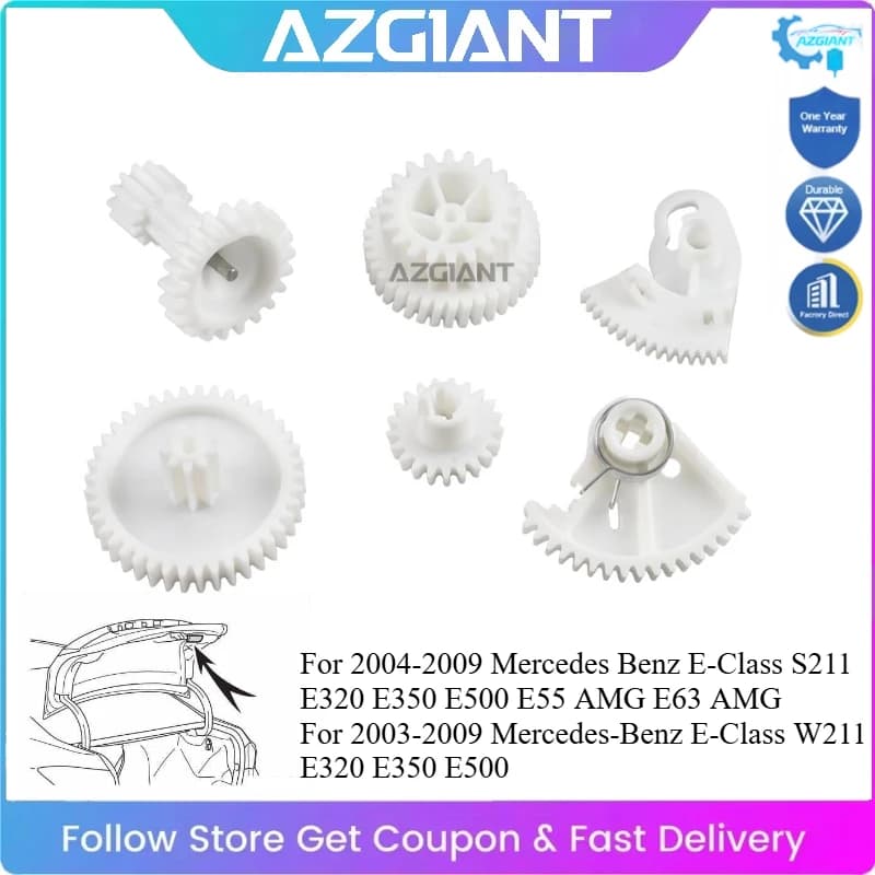 AZGIANT for Benz E-Class S211 W211 Series Trunk Lock Actuator Repair Inner Gear Set Replace DIY High Quality Exact OEM Parts