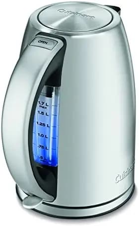 Bollitore elettrico Cuisinart da 1,7 litri, bollitura rapida da 1500 W, spegnimento automatico, acciaio inossidabile