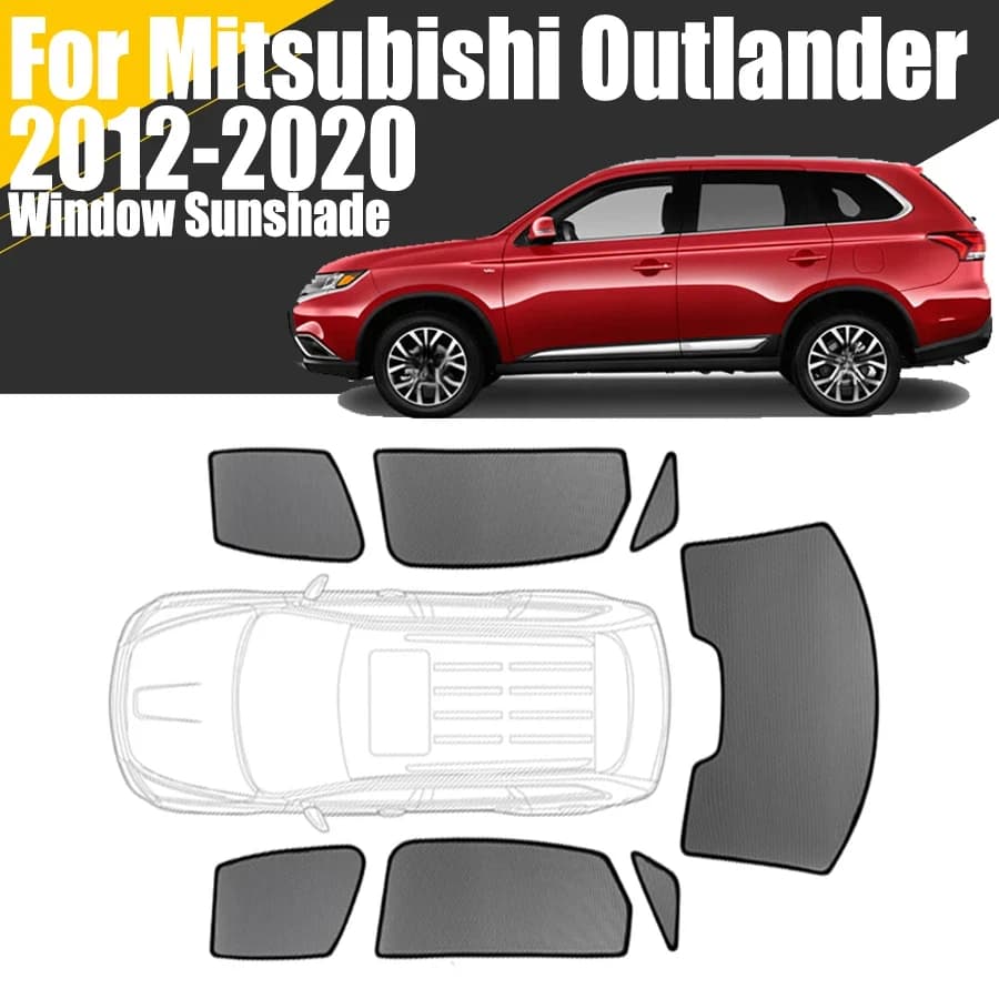 Custom Magnetic Car Window Sunshade For Mitsubishi Outlander 2012 - 2020 Curtain Mesh Front Windshield 2014 2015 2016 2017 2018