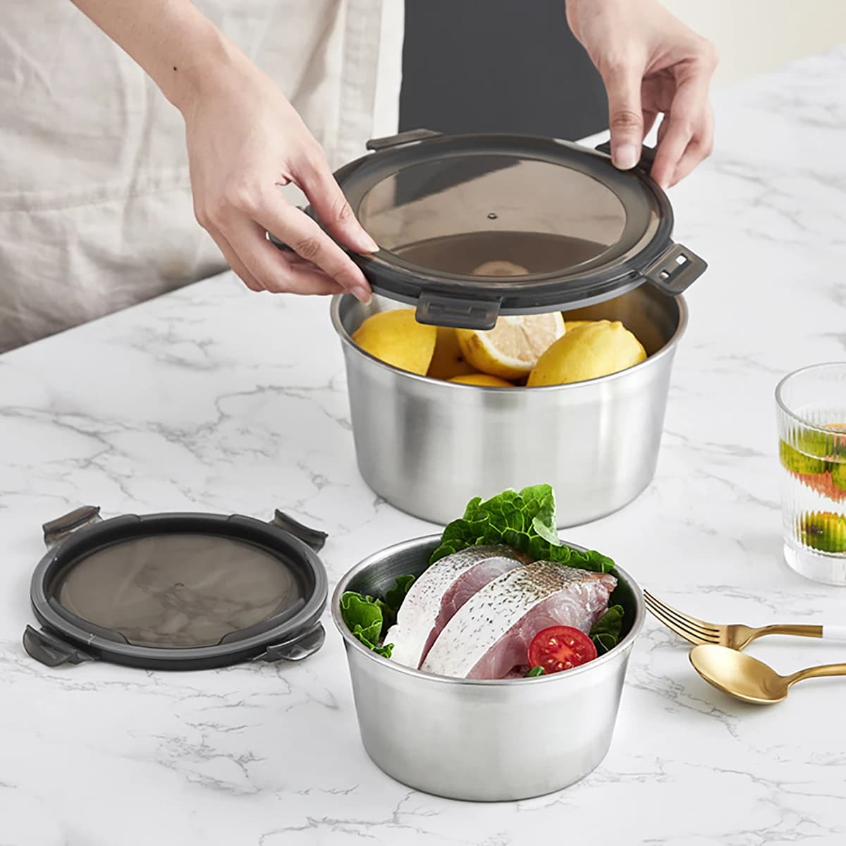 Scatola termica per il pranzo in acciaio inossidabile 316 scaldazuppa per alimenti contenitori isolati forno a microonde scatola per il pranzo scatola per la conservazione del frigorifero
