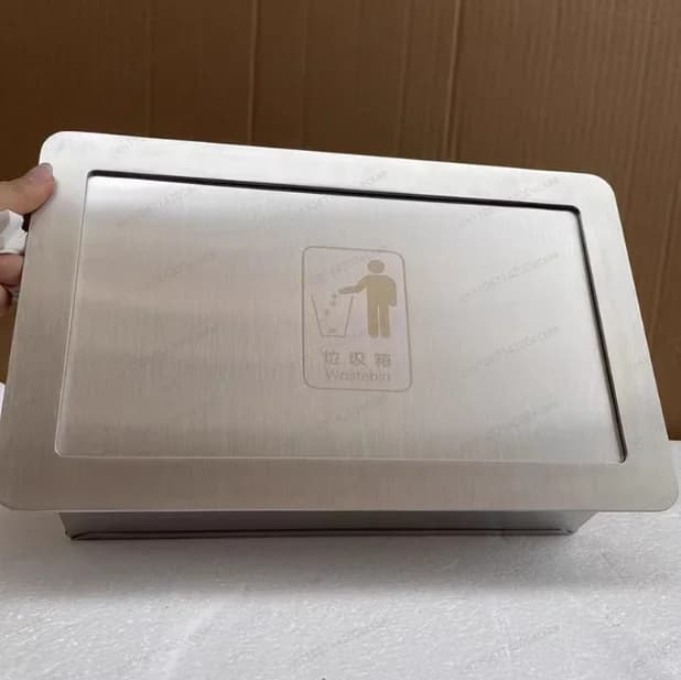 Coperchio a pressione per porta dell'armadio in acciaio inossidabile 304, coperchio a scomparsa con apertura laterale, coperchio per cestino da incasso con apertura a goccia