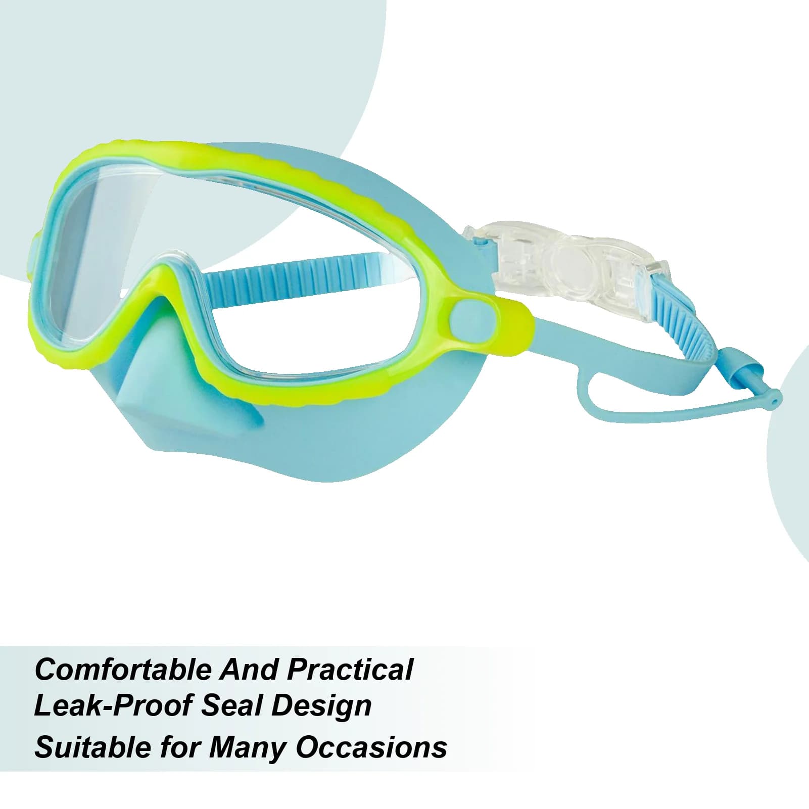 Swimwear with Nose Cover Gear Snorkeling Glasses No leakage Water Resistant Diving Pool Snorkeling Glasses Gear