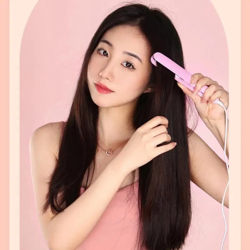 Mini Multicolor Hair Plate, Quick Heating, Non Damaging Ceramic Plate, Frangia Clip, Garlicing and Smoothing