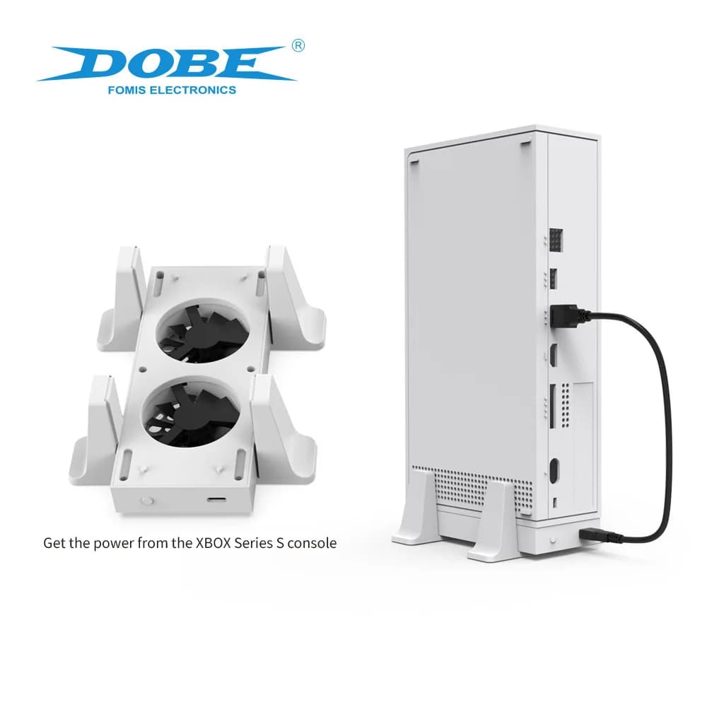 2026 for Xbox Series S Console Dual Cooler Vertical Fan System 2 USB Hub Charging Cooling Stand