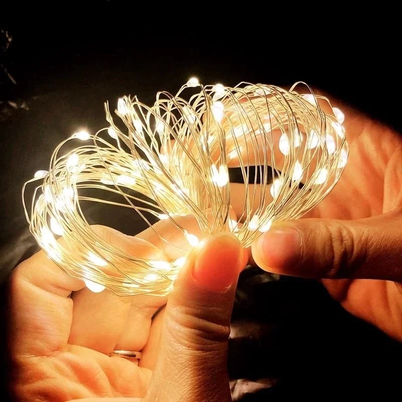 Filo di rame USB LED Luci della stringa Ghirlanda Fata Luce della stringa per le vacanze Natale Festa di nozze Decorazione delle luci del patio del giardino