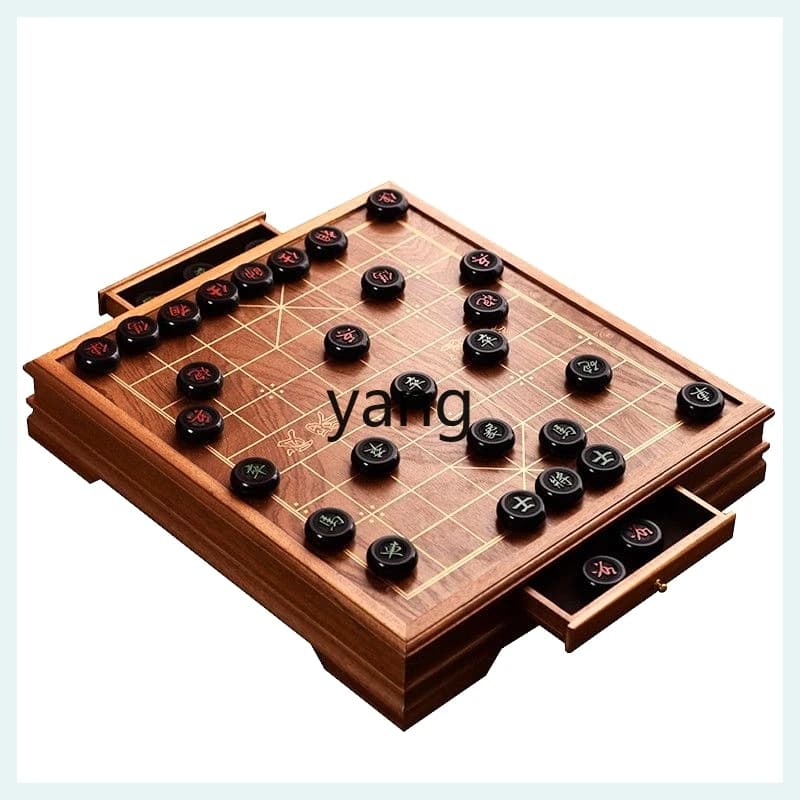 Tavolo da scacchiera LH tutto in uno con cassetti set completo di legno massello di fascia alta