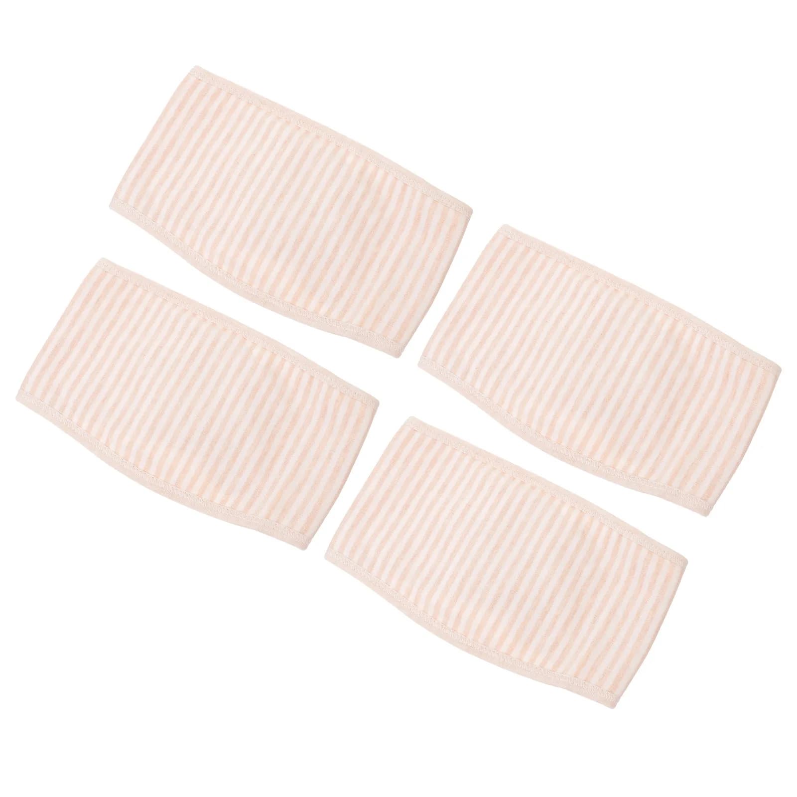 Set di 4 Fasce per Ernia Ombelicale, Cintura Traspirante Assorbente, Supporto Regolabile con Chiusura a Strappo