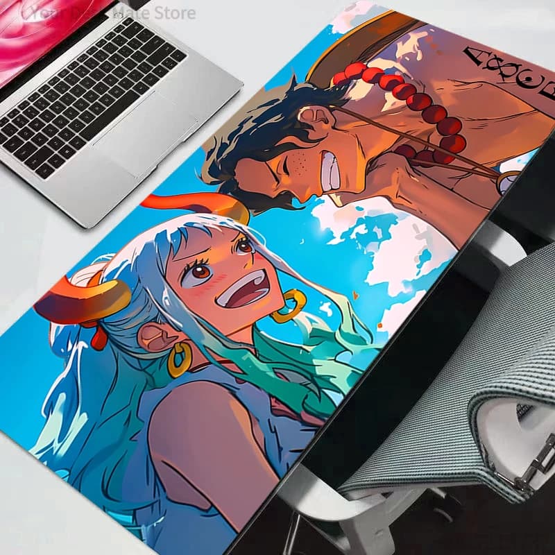 Tappetino per mouse One Piece Kawaii, accessori da gaming per PC, tastiera, tappetino da scrivania per gamer, alfombrilla XXL, mousepad resistente