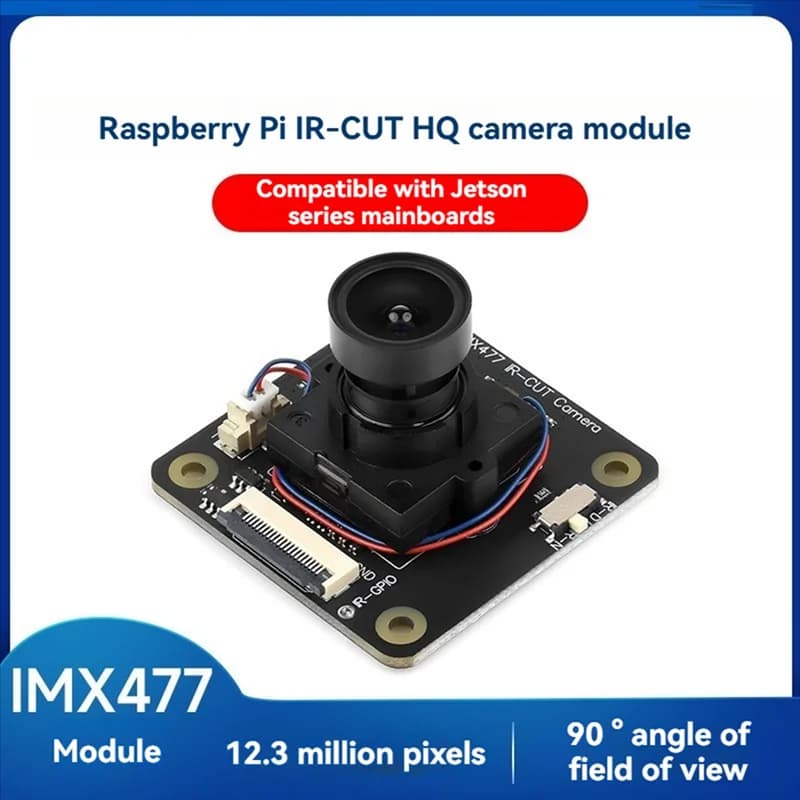 PHILE-IMX477 IR-CUT 90 ° FOV camera from 12,3 MP for Raspberry Pi 4/5/CM4/CM5/Zero 2 W for Jetson Nano/Orin